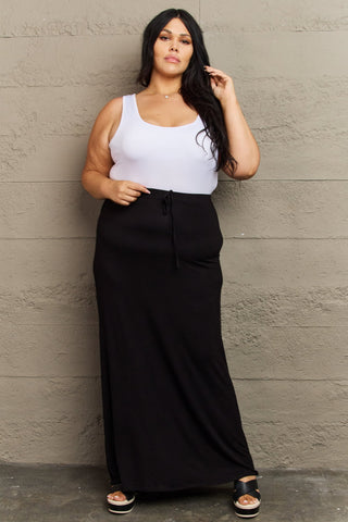 Shop Culture Code For The Day Full Size Flare Maxi Skirt in Black - High-Quality U.S. Made Women’s Fashion with Free & Fast Shipping