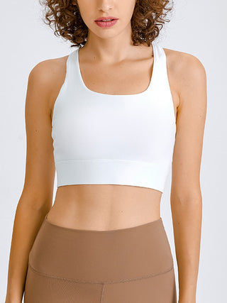 Shop White Millennia Double Take Square Neck Racerback Cropped Tank - High-Quality U.S. Made Women’s Fashion with Free & Fast Shipping