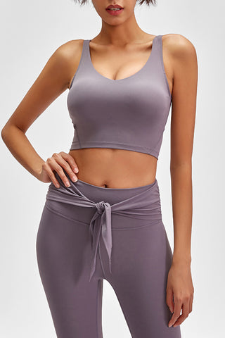 Shop Lavender Millennia Scoop Back Sports Bra - High-Quality U.S. Made Women’s Fashion with Free & Fast Shipping