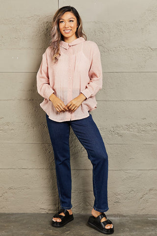 Shop Petal Dew Take Me Out Lightweight Button Down Top - High-Quality U.S. Made Women’s Fashion with Free & Fast Shipping