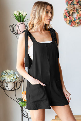 Shop Heimish Full Size Sleeveless Romper with Pockets - High-Quality U.S. Made Women’s Fashion with Free & Fast Shipping