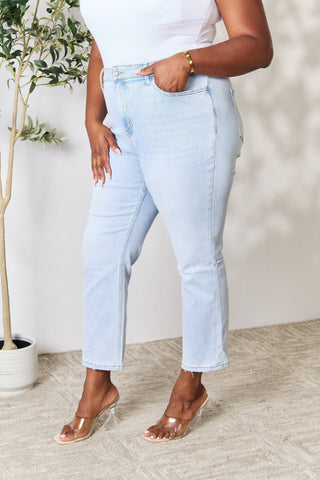 Shop BAYEAS Full Size High Waist Straight Jeans - High-Quality U.S. Made Women’s Fashion with Free & Fast Shipping