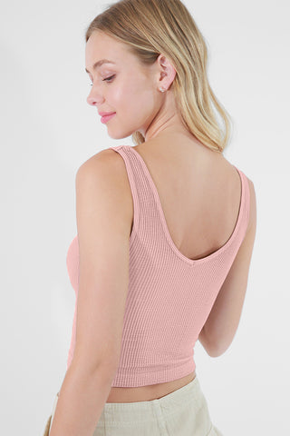 Shop NIKIBIKI Ribbed Wide Strap Seamless Tank - High-Quality U.S. Made Women’s Fashion with Free Fast Shipping