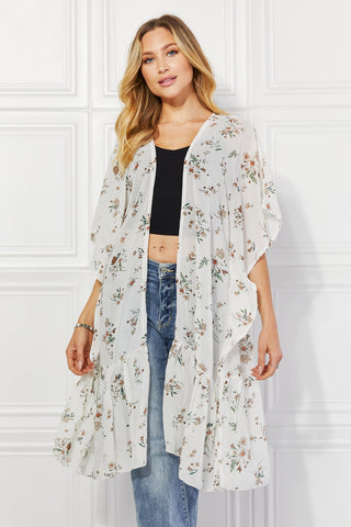 Shop Justin Taylor Meadow of Daisies Floral Kimono - High-Quality U.S. Made Women’s Fashion with Free & Fast Shipping