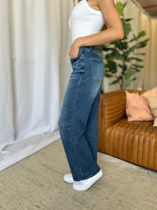 Shop RFM Full Size High Rise Tummy Control Wide Leg Jeans - High-Quality U.S. Made Women’s Fashion with Free Fast Shipping