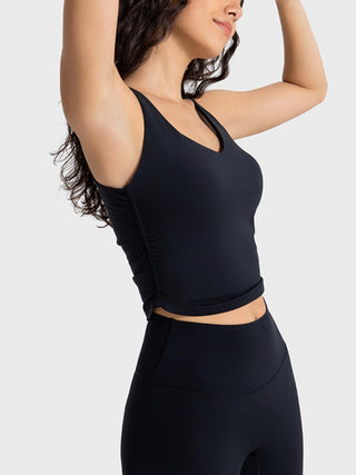 Shop Millennia Cropped Sport Tank - High-Quality U.S. Made Women’s Fashion with Free & Fast Shipping