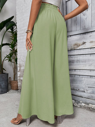 Shop Honey Tied High Waist Wide Leg Pants - High-Quality U.S. Made Women’s Fashion with Free & Fast Shipping