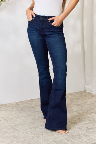 Shop Kancan Full Size Mid Rise Flare Jeans - High-Quality U.S. Made Women’s Fashion with Free & Fast Shipping