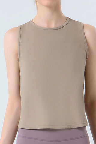 Shop Round Neck Active Tank - High-Quality U.S. Made Women’s Fashion with Free & Fast Shipping