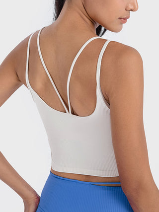 Shop Millennia Double Strap Ribbed Sports Cami - High-Quality U.S. Made Women’s Fashion with Free & Fast Shipping