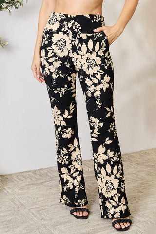 Shop Heimish Full Size High Waist Floral Flare Pants - High-Quality U.S. Made Women’s Fashion with Free & Fast Shipping