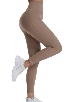 Shop Pocketed High Waist Active Pants - High-Quality U.S. Made Women’s Fashion with Free & Fast Shipping