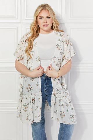 Shop Ivory One Size Justin Taylor Meadow of Daisies Floral Kimono - High-Quality U.S. Made Women’s Fashion with Free & Fast Shipping