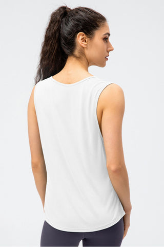 Shop Cutout Reversible Active Tank - High-Quality U.S. Made Women’s Fashion with Free & Fast Shipping