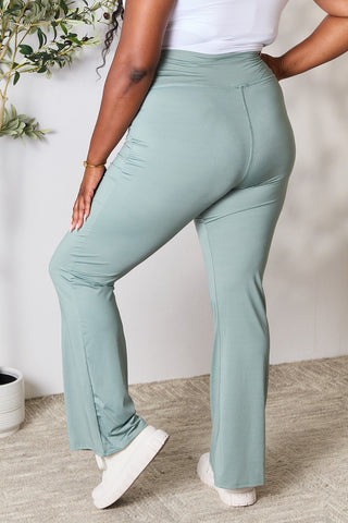 Shop Heimish Full Size Wide Waistband Sports Pants - High-Quality U.S. Made Women’s Fashion with Free & Fast Shipping