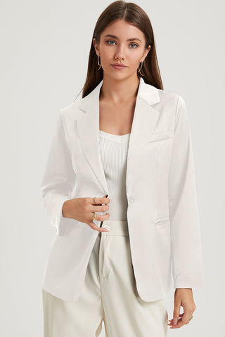 Shop Long Sleeve Lapel Collar Blazer - High-Quality U.S. Made Women’s Fashion with Free & Fast Shipping