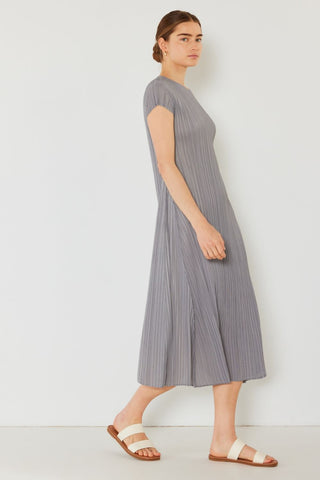 Shop Marina West Swim Pleated Cap Sleeve A-Line Dress - High-Quality U.S. Made Women’s Fashion with Free & Fast Shipping