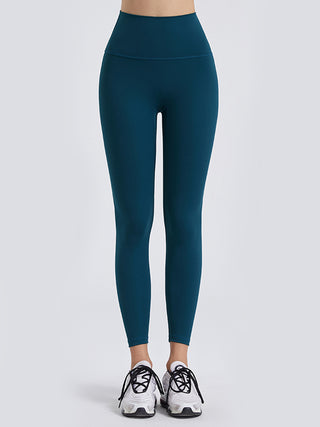 Shop Teal Wide Waistband Sports Leggings - High-Quality U.S. Made Women’s Fashion with Free & Fast Shipping