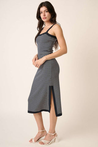 Shop Mittoshop Contrast Striped Midi Cami Dress - High-Quality U.S. Made Women’s Fashion with Free & Fast Shipping