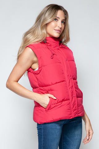 Shop Snobbish Snap and Zip Closure Hooded Vest - High-Quality U.S. Made Women’s Fashion with Free Fast Shipping