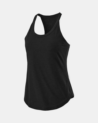 Shop Black Scoop Neck Active Tank - High-Quality U.S. Made Women’s Fashion with Free & Fast Shipping