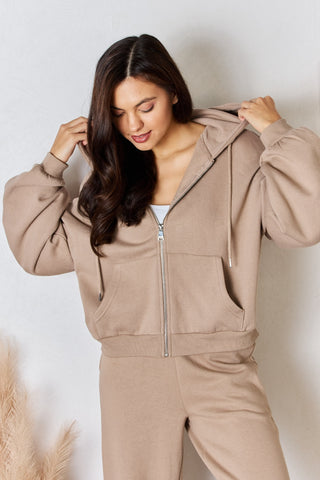 Shop RISEN Oversized Zip Up Drawstring Hoodie - High-Quality U.S. Made Women’s Fashion with Free & Fast Shipping