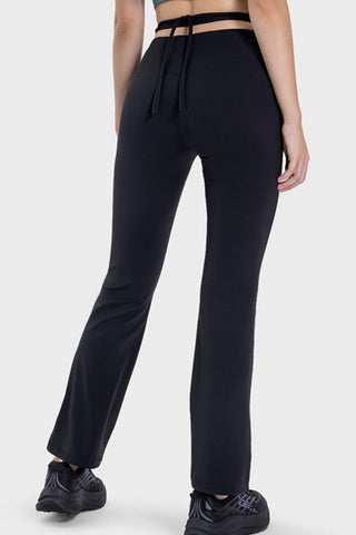 Shop Tied Mid-Rise Waist Active Pants - High-Quality U.S. Made Women’s Fashion with Free & Fast Shipping