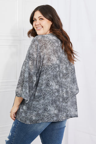 Shop Melody Full Size Snake Print Chiffon Kimono - High-Quality U.S. Made Women’s Fashion with Free & Fast Shipping