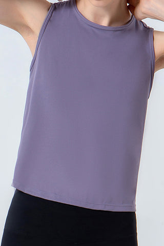 Shop Round Neck Active Tank - High-Quality U.S. Made Women’s Fashion with Free & Fast Shipping