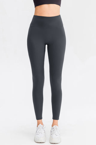 Shop Dark Gray High Waist Active Leggings - High-Quality U.S. Made Women’s Fashion with Free & Fast Shipping