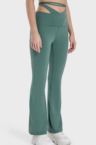 Shop Tied Mid-Rise Waist Active Pants - High-Quality U.S. Made Women’s Fashion with Free & Fast Shipping