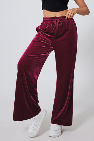 Shop Drawstring Wide Leg Active Pants - High-Quality U.S. Made Women’s Fashion with Free & Fast Shipping