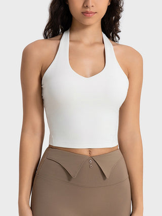 Shop Ivory Millennia Cropped Sport Tank - High-Quality U.S. Made Women’s Fashion with Free & Fast Shipping