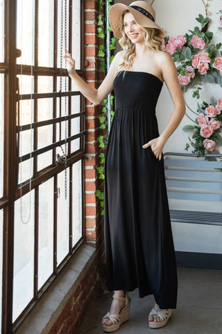 Shop Black Heimish Full Size Strapless Maxi Dress - High-Quality U.S. Made Women’s Fashion with Free & Fast Shipping