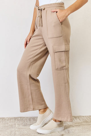 Shop RISEN High Waist Cargo Wide Leg Pants - High-Quality U.S. Made Women’s Fashion with Free & Fast Shipping