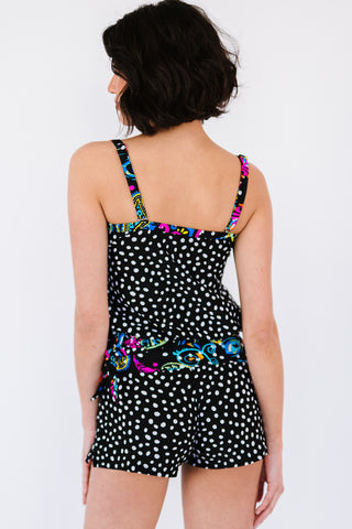 Shop Printed Tied Tankini Set - High-Quality U.S. Made Women’s Fashion with Free & Fast Shipping