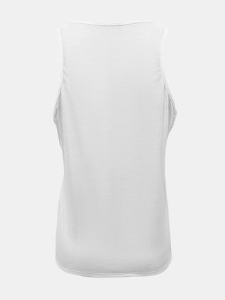 Shop Full Size Quarter Snap Scoop Neck Tank - High-Quality U.S. Made Women’s Fashion with Free Fast Shipping