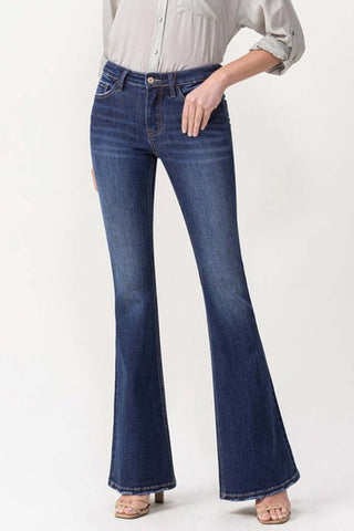 Shop Lovervet Full Size Joanna Midrise Flare Jeans - High-Quality U.S. Made Women’s Fashion with Free & Fast Shipping