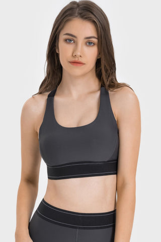 Shop Millennia Contrast Sports Bra - High-Quality U.S. Made Women’s Fashion with Free & Fast Shipping