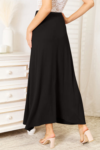 Shop Double Take Full Size Soft Rayon Drawstring Waist Maxi Skirt - High-Quality U.S. Made Women’s Fashion with Free & Fast Shipping