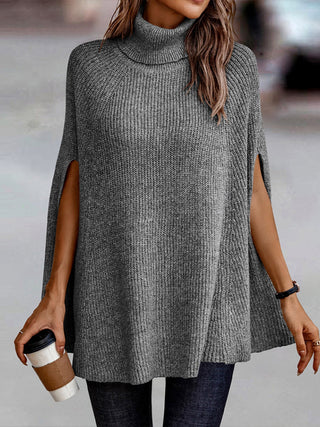 Shop Turtleneck Dolman Sleeve Poncho - High-Quality U.S. Made Women’s Fashion with Free & Fast Shipping