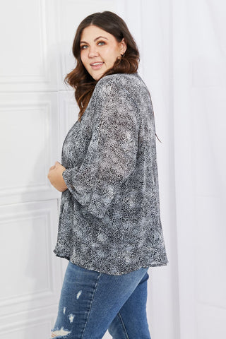 Shop Melody Full Size Snake Print Chiffon Kimono - High-Quality U.S. Made Women’s Fashion with Free & Fast Shipping