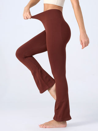 Shop Brown High Waist Active Pants - High-Quality U.S. Made Women’s Fashion with Free & Fast Shipping