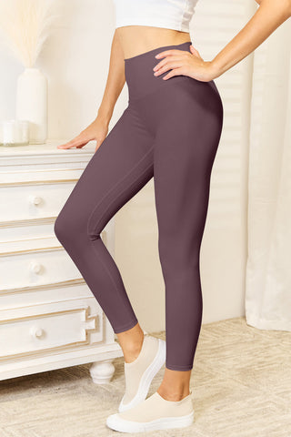 Shop Double Take Wide Waistband Sports Leggings - High-Quality U.S. Made Women’s Fashion with Free & Fast Shipping