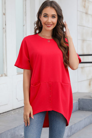 Shop Round Neck Short Sleeve T-Shirt Now On Klozey Store - Trendy U.S. Premium Women Apparel & Accessories And Be Up-To-Fashion!