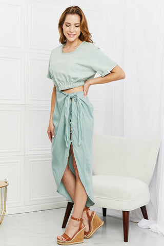 Shop HEYSON Make It Work Cut-Out Midi Dress in Mint - High-Quality U.S. Made Women’s Fashion with Free & Fast Shipping