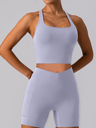 Shop Square Neck Racerback Cropped Tank - High-Quality U.S. Made Women’s Fashion with Free & Fast Shipping