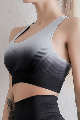 Shop Gradient Racerback Sports Bra - High-Quality U.S. Made Women’s Fashion with Free & Fast Shipping