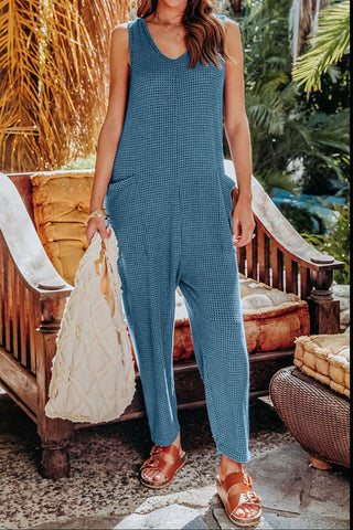 Shop Double Take Full Size Sleeveless Straight Jumpsuit - High-Quality U.S. Made Women’s Fashion with Free & Fast Shipping