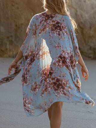 Shop Printed Open Front Cover-Up - High-Quality U.S. Made Women’s Fashion with Free & Fast Shipping